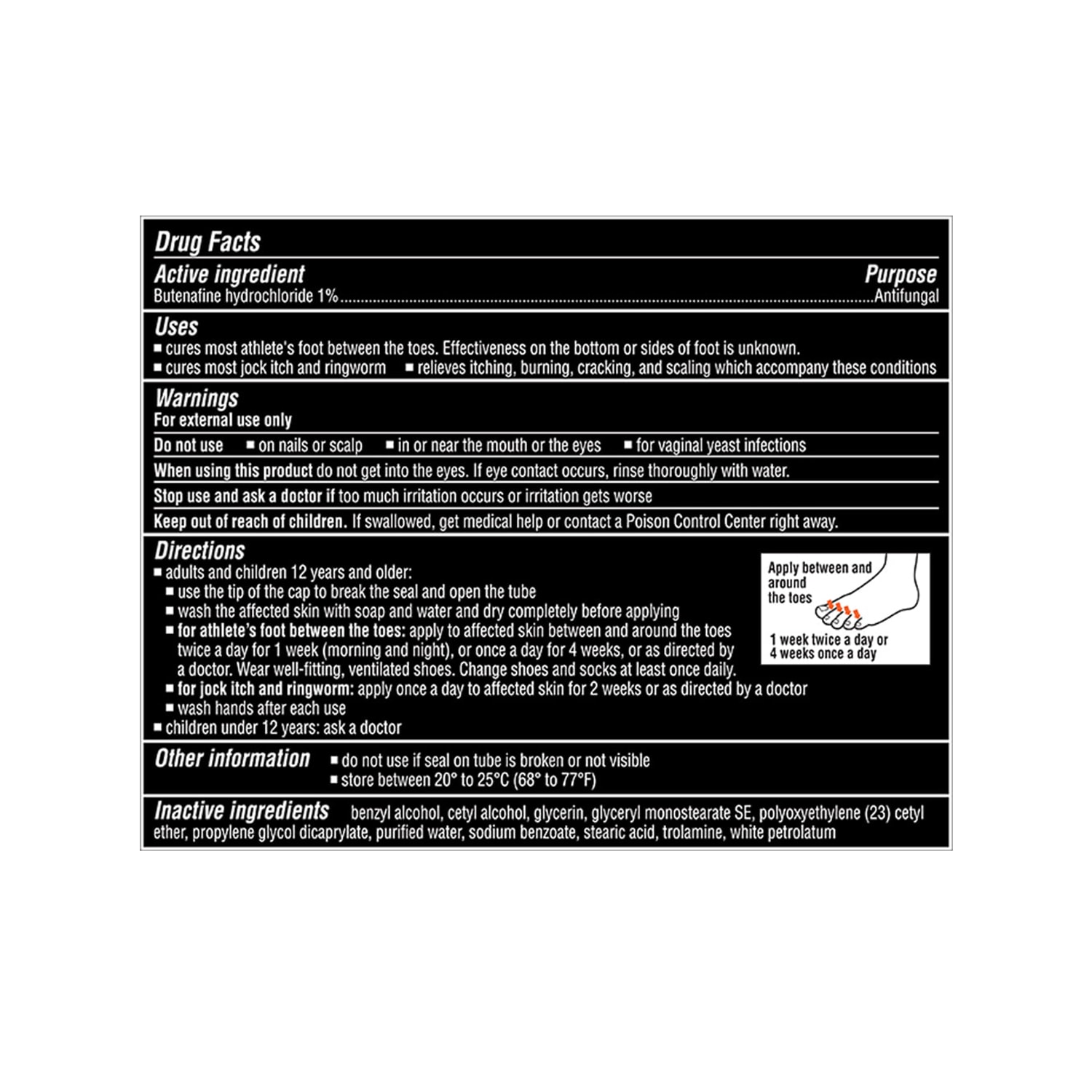 details of lotrimin ultra athlete's foot cream 
