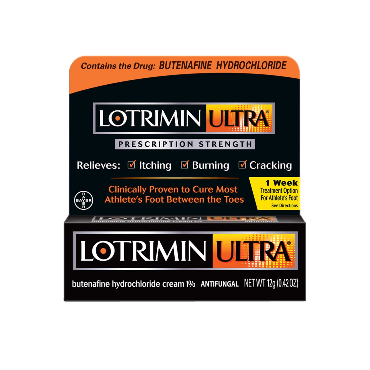 black box of lotrimin ultra athlete's foot cream 