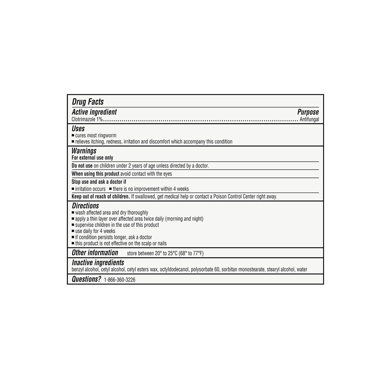 details of grey and red box of lotrimin ringworm cream