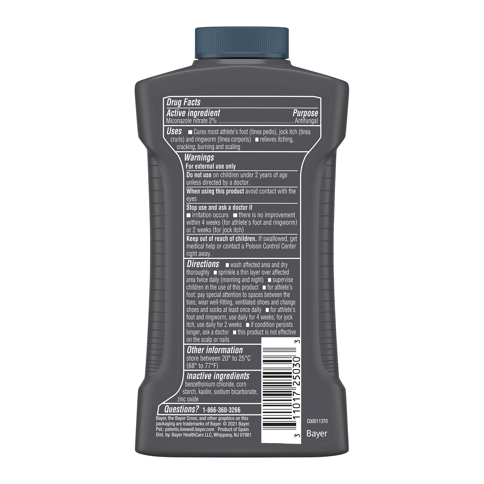   back of lotrimin athletes foot powder 