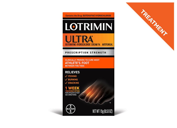 black and orange box of Lotrimin Ultra® Athlete's Foot Cream
