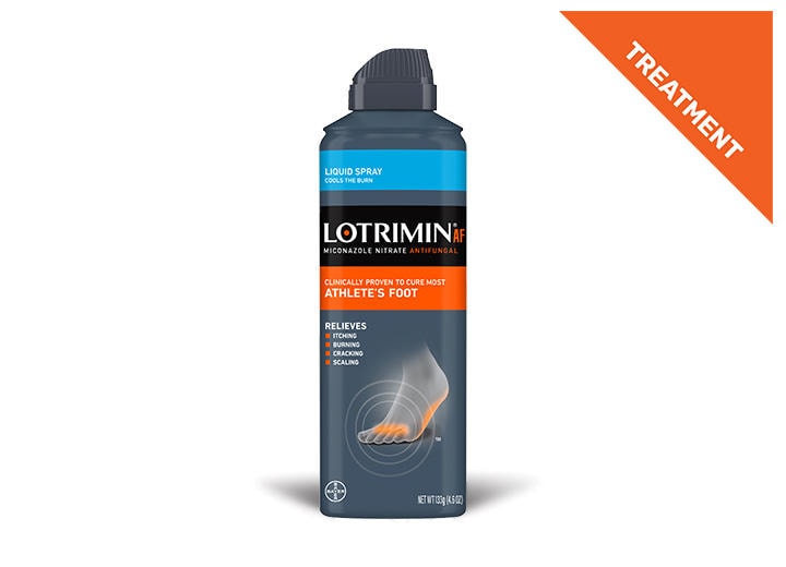gray can of Lotrimin® AF Athlete's Foot Liquid Spray